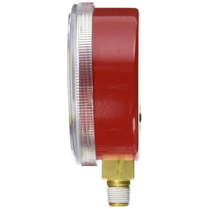 Yellow Jacket 49001 2-1/2" Gauge (Degrees F), Red Pressure, 0-500