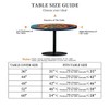 artslion Outdoor Round Tablecloth with Elastic Band 60In (150Cm) Elastic