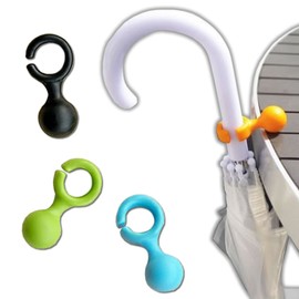 ZooooM ZM-MARUKORO Set of 3 Umbrella, Hook, Hanger, Holder, Accessories, Marking, Umbrella Stand, Folding Umbrella, Lightweight, Rain or Shine, Outing, Rainy Season, Goods, Cafes, Restaurants, Carrying, Cute, Cute, Convenient (Color: Random)
