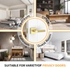 Amerdeco 3 Pack Privacy Door Handles - Brushed Gold Interior