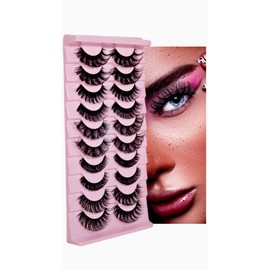 Cat Eye & Russian Mink Lashes| D Curl Fluffy Eyelashes| Fuax Mink D Curl Extension| Russian Wispie Volume Lashes| 5 Styles Mixed D Curl Mink Lash| 10 pack (Boss Babe)