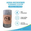 MRIGHT Gray Microfiber Cleaning Cloths Roll, 12x12 Inch, 60 Sheets-2