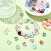 Ipotkitt 100 Pcs Transparent Glass Scallop Shape Beads Top Drilled