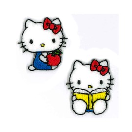KIYOHARA RIO-3001 Sanrio Characters Mini Patch Iron On KT Kitty Pack of 2