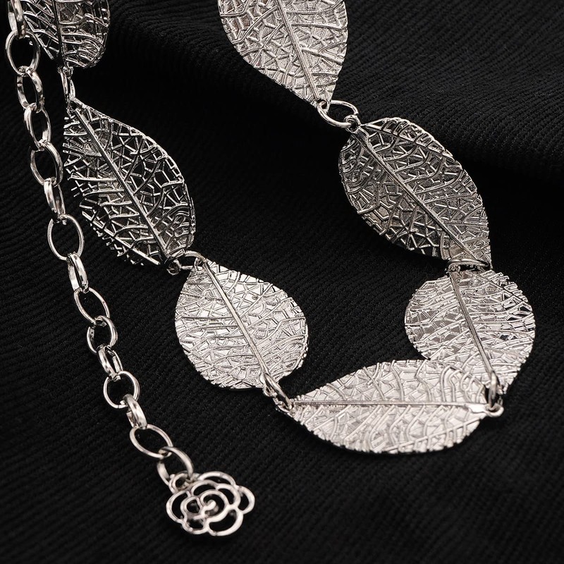 HIQUACC Metal Waist Chain Body Jewelry Link Belt for Women