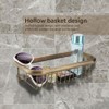 Yosoo Wall Mount Bathroom Shelf, 30cm Copper Shower Basket with