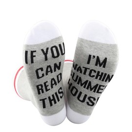 TSOTMO TV Show Socks If You Can Read This I’m Watching Tv Show Lover Gift for Men Women (House Socks)