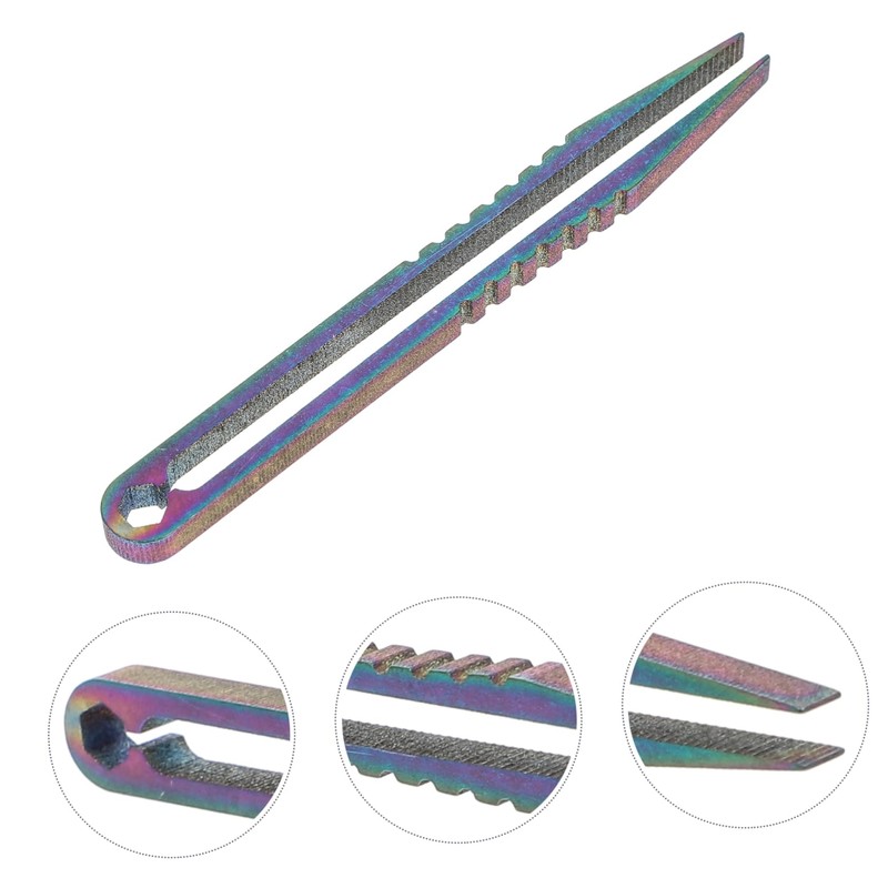 ORFOFE Diamagnetic Titanium Tweezers Mini Precision Tweezers Outdoor Camping Tool