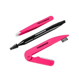 Tweezerman Mini Brow Rescue Kit, Tools for Perfect Brow Shaping (Set of 3)