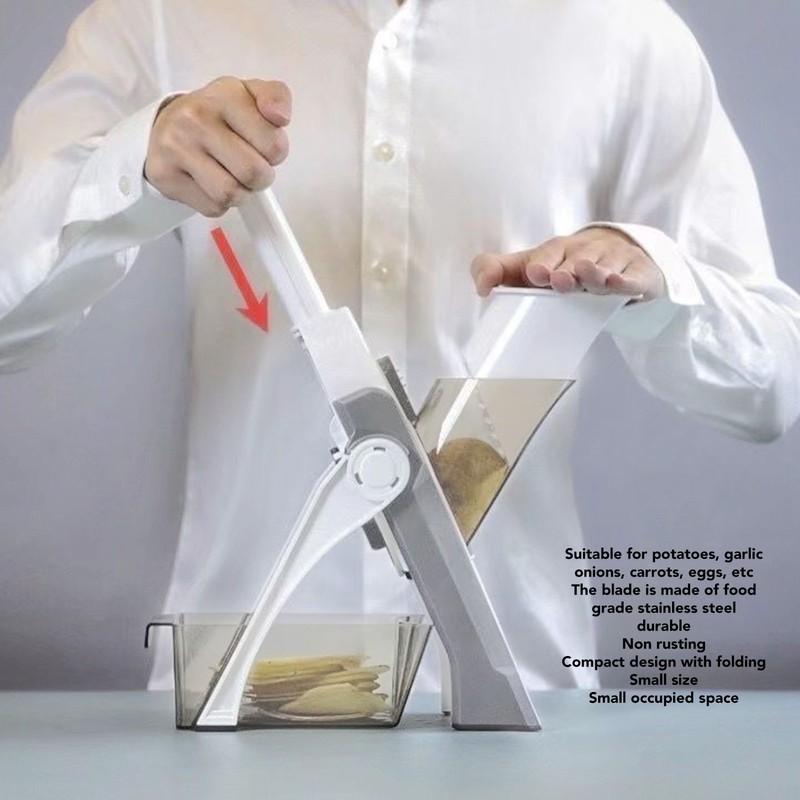 Vegetable Cutter Compact Washable Fruits Cutter Portable Upright Food Chopper
