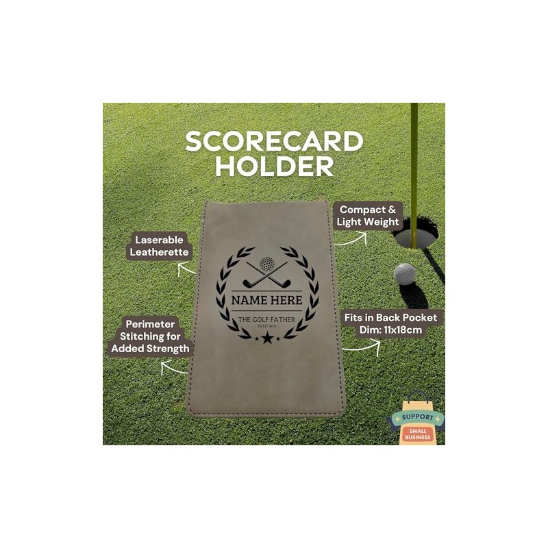 Golf Scorecard Holder (10 Fun Options) Add Golfers Name &