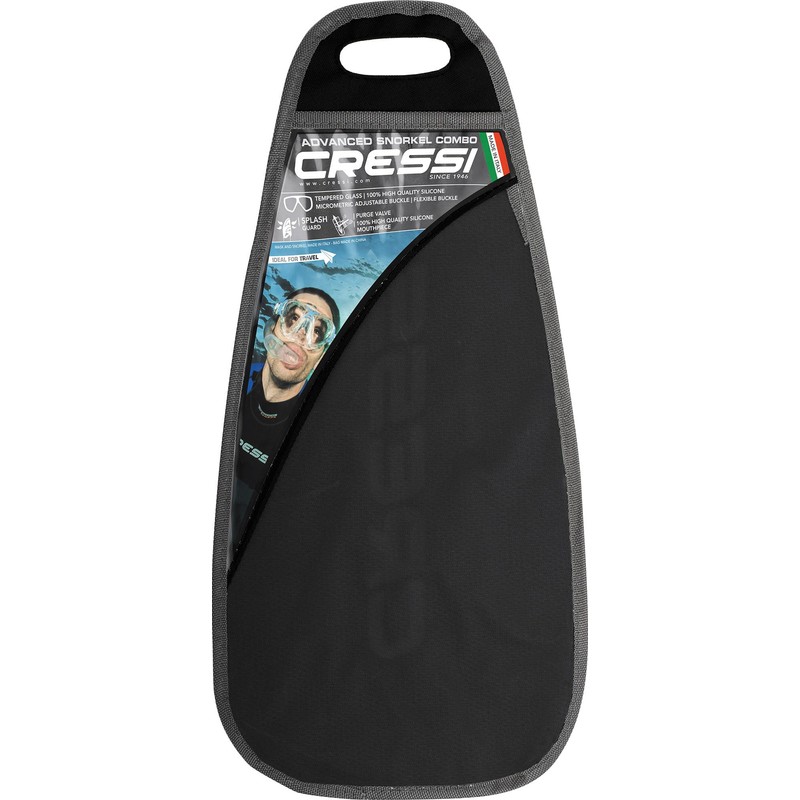 Cressi Unisex's C/Set Big Eyes Evolution+Alpha/UD Snorkeling/Diving Combo, Black/Blue, One
