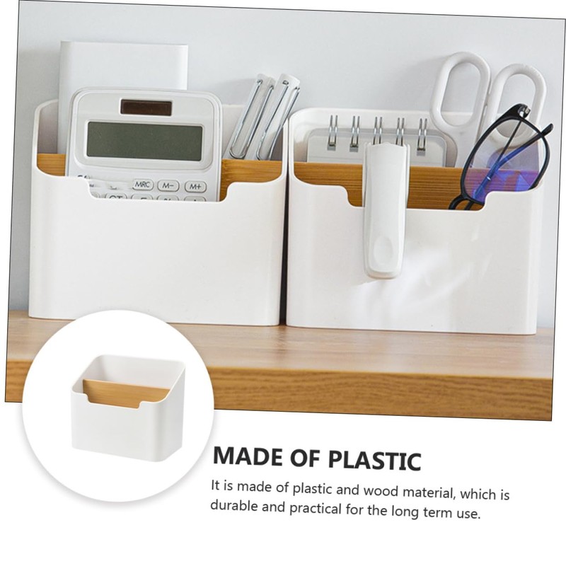 MAGICLULU Collapsible Storage Box Stackable Desk Organizer Plastic Remote Control