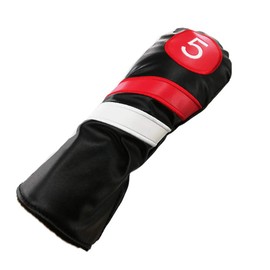 Golf Head Cover PU Waterproof Long Neck Golf Iron Club Headcover Golf Wood Club Protective Headcover for 5 Driver Fairway Utility Hybrid Headcover Golf Gift