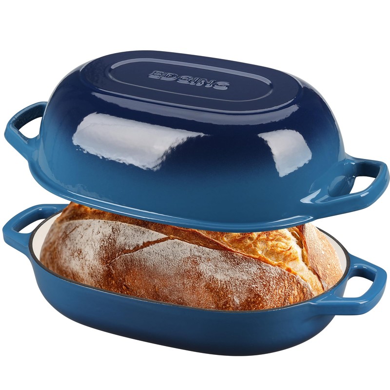 EDGING CASTING Enameled Cast Iron Dutch Oven Pot with Lid,