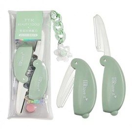( ) Jangman A627 folding eyebrow knife 2 pieces grooming knife hair remover razor Huolang Everything Teacher eyebrow cutter / ( )장만A627 접이식 눈썹칼 2개 정리칼 제모기 면도기 Huolang 만물선생 눈썹커터
