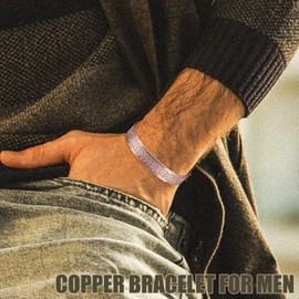 MagVIVACE Pure Copper Bracelet for Men, Magnetic Adjustable Bracelet, Jewelry Gift(CPB-0152)