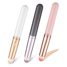 Beavorty 3pcs Mini Concealer Brushes Cap for Seamless Blending Soft Makeup Applicators for Liquid and Powder Concealer for under Eye and Eyebrow Makeup