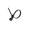 4 Inch Black Mount Head Zip Tie - 100 Pack