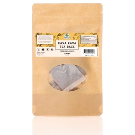 Premium KAVA Tea Bags | Relaxing and Soothing Herbal Blend, 3 grams each tea bag, 24 count