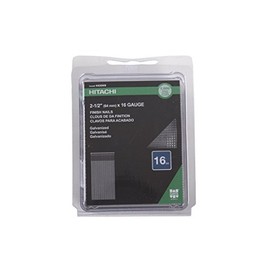 Hitachi 44206S 2-1/2-Inch x 16-Gauge Electro-Galvanized Nails, 1000-Pack