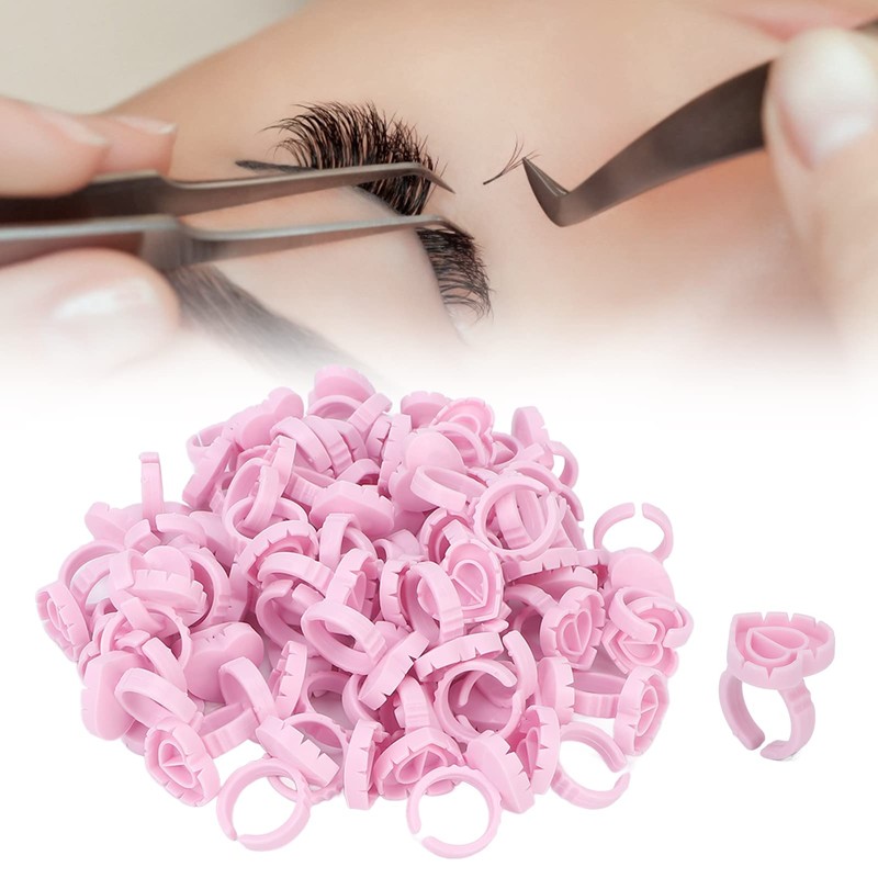 100 Anillos de Pegamento, Soporte de Pegamento para Extensión de