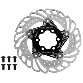 Floating Disc Brake Rotor, 140mm 6 Bolts Disc Brake Rotor Brake Pad Cycling Accessory(Black) Bicycles And Spare Parts