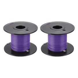 sourcing map 28AWG Wire 28 Gauge Stranded Wire PVC Hookup Wire, UL1007 Tinned Copper Wire 50m/164ft Purple With Spool for Internal Connecting Wire