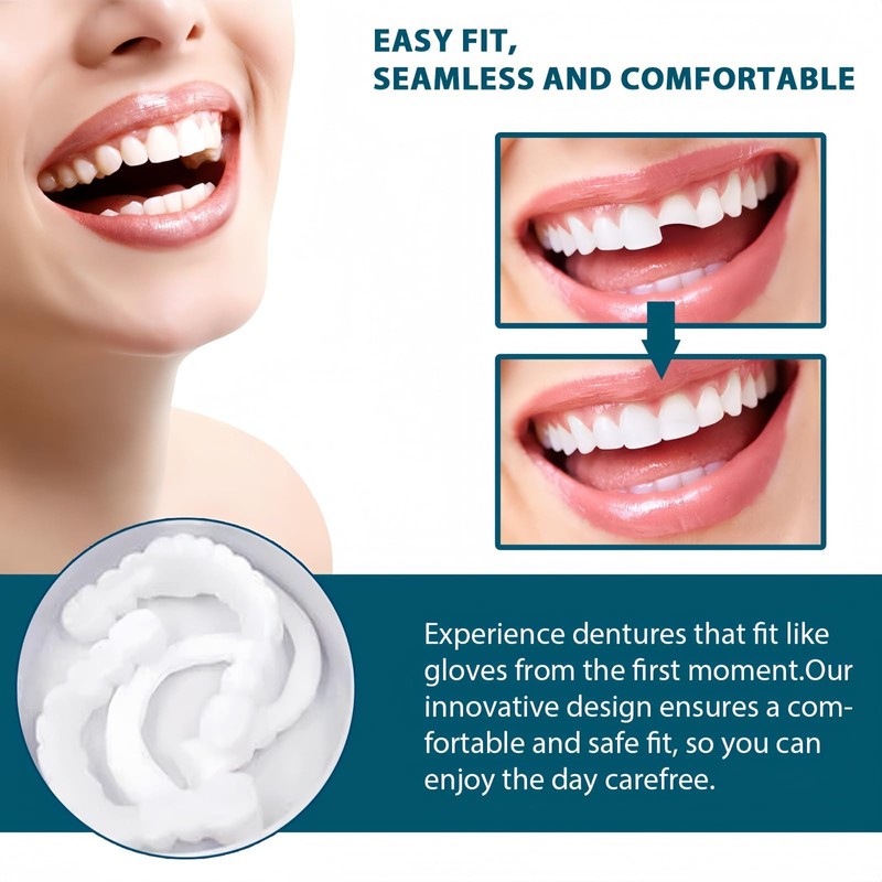 Snap on Veneers Dentures Fake Teeth,Snap on Veneers Teeth,Temporary Ve/neers