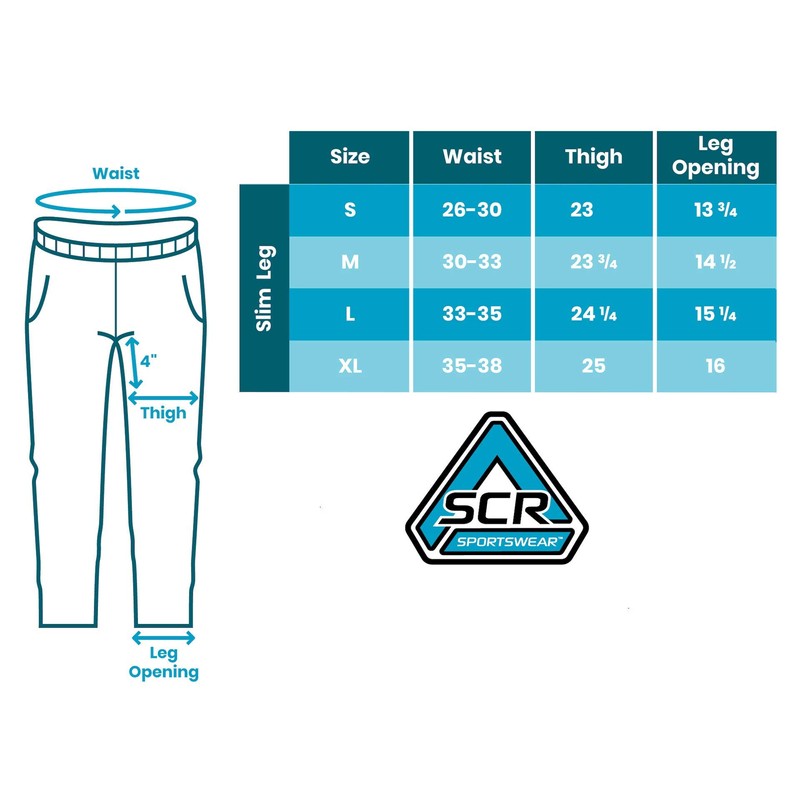 SCR SPORTSWEAR Men's Sweatpants with Pockets Tapered Slim Athletic Joggers