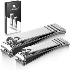 Lebrüke® Nail Clippers Set of 2 – Available in 2 Sizes for Smooth Cut – Premium Nail Cutter and Nail Scissors Toenails and Fingernails