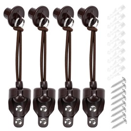 Universal 3-Pack Bungee Pull Ring End Cap Kit,Replacement Shade Parts for Exterior Sun Shades Outdoor/Indoor Roller up Blinds (Brown)