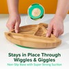 Bamboo Divided Suction Plate Baby - Strong Suction Toddler Plates