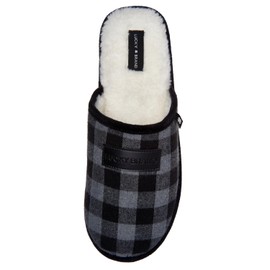 Lucky Brand Men's Plaid Clog Slippers with Memory Foam – Cozy, Stylish Comfort for Every Step