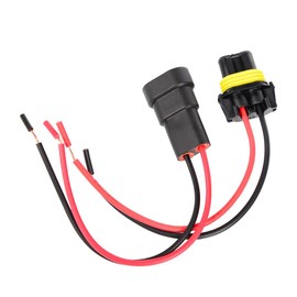 HUIQIAODS 9005 9006 HB3 HB4 Male & Female Adapter Wiring Harness Sockets Wire Connector for Headlights Fog Lights 2 Set
