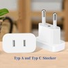 2 Stück US to EU Adapter, Reiseadapter US auf EU,