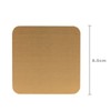 4pcs Gold Square Stainless Steel Coasters 8.5cm Heat Insulation Metal