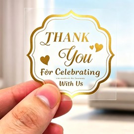 Pegatinas transparentes a medida, pegatinas metalizadas personalizadas para logotipos, pegatinas impermeables para botellas de cristal, tarros, sobres y cajas de embalaje