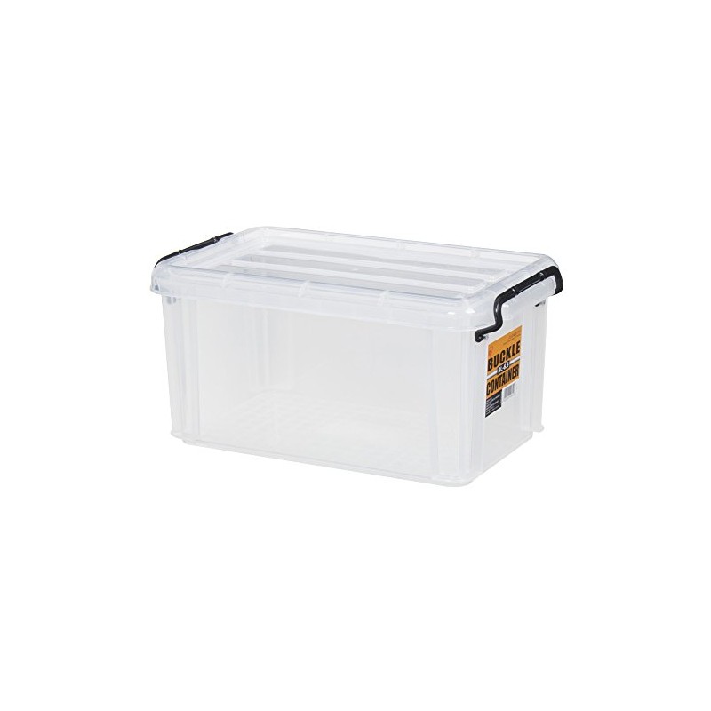 Iris Ohyama BL-6.6 Buckle Container, 1.74 gal (6.6 L), Clear