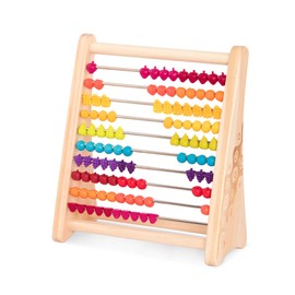 B. toys – Fruity! Wooden Abacus for Kids Classic Math Learning Toy with 100 Beads Educational for Addition, Subtraction Numbers & Counting 18+ Months