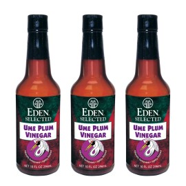 Eden Foods Ume Plum Vinegar with Red Shiso Pack of 3 Organic 10 Fl Oz