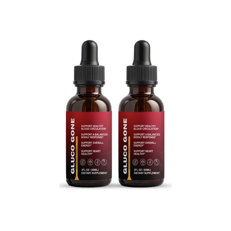 (2 Pack) Gluco Gone Drops - GlucoGone Liquid Formula For