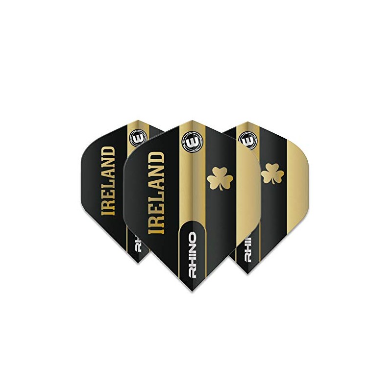 WINMAU Rhino Ireland Black and Gold Flights - 1 Set