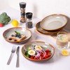 LERATIO Large Pasta Bowls,38oz Ceramic Pasta Bowls,9.0" Reactive Glaze Pasta