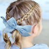 40 Pieces Girls Hair Bows 3 inches Linen Fabric Bows