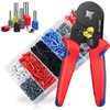 Crimpadora de Terminales Kit 1250 Piezas, Pinza Crimpadora y Terminales