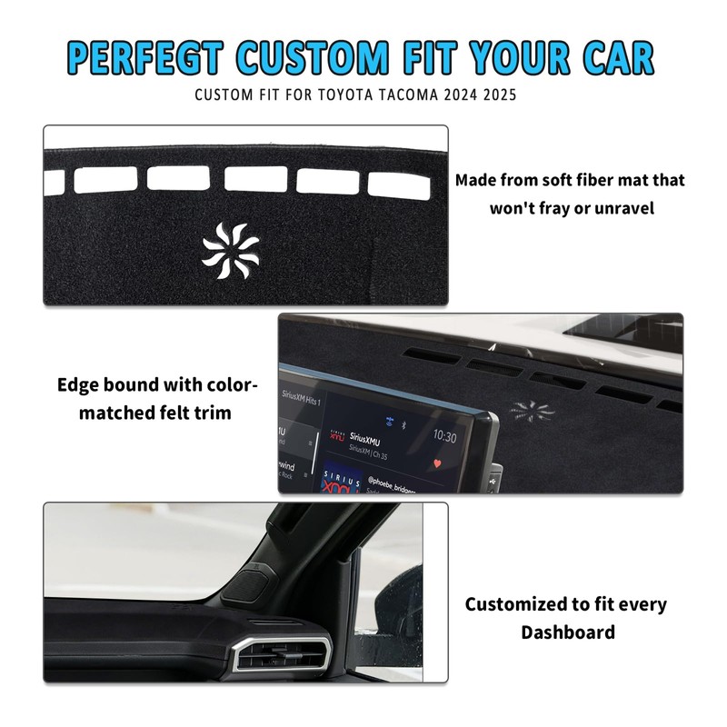 POSAID Dash Cover for 2024 2025 Toyota Tacoma Dashboard Cover