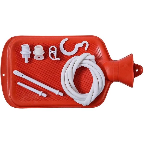 Branded Rubber Douche / Enema Bag, Hot Water Bottle Combination