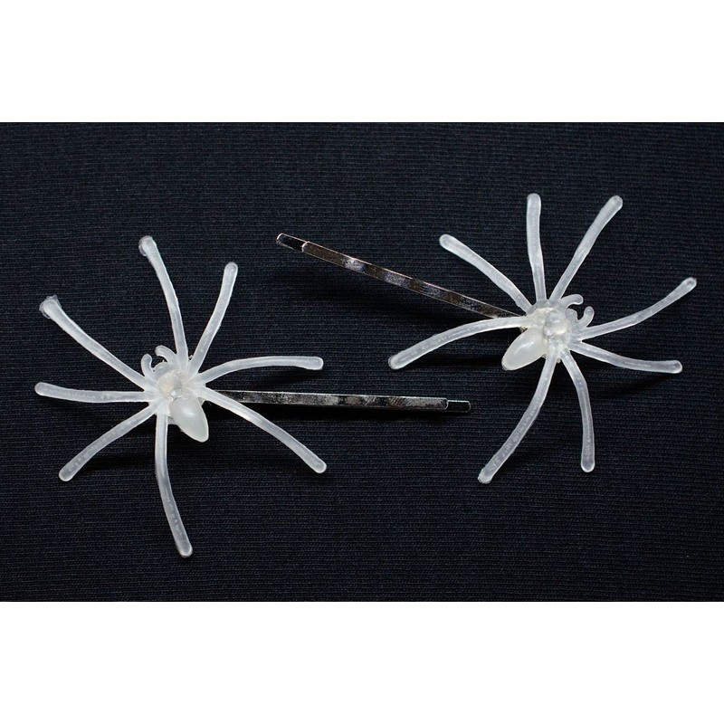 Miniblings Set of 2 Spider Hair Clips Spiders Helloween Luminous