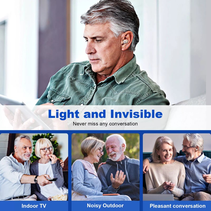 K&FCOPTEE Invisible In Ear Hearing Aids For Seniors Digital Rechargeable